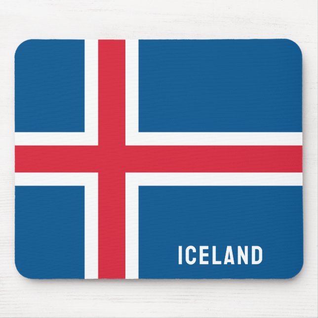 Alfombrilla De Ratón Bandera de Islandia (Frente)