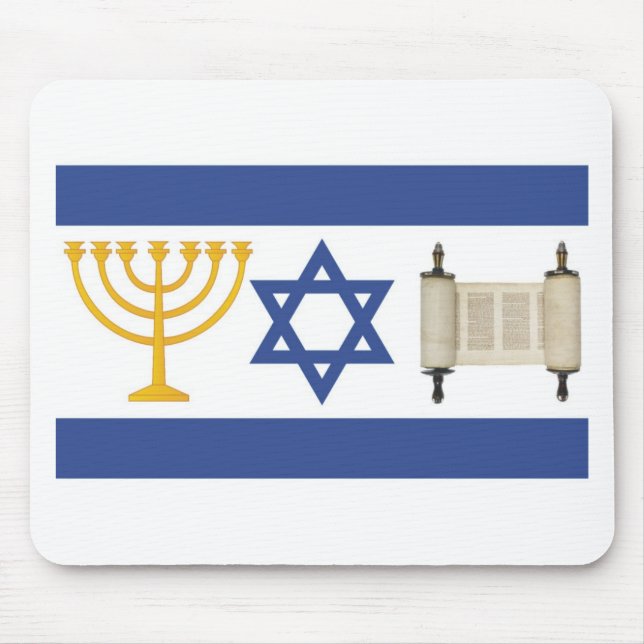 Alfombrilla De Ratón Bandera de Israel (Frente)