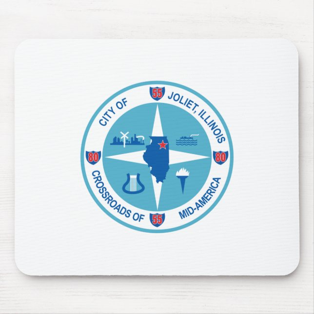 Alfombrilla De Ratón Bandera de Joliet (Illinois) (Frente)