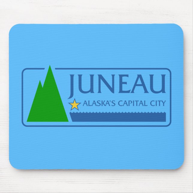 Alfombrilla De Ratón Bandera de Juneau, Alaska Mouse Pad (Frente)