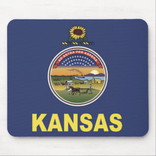 Alfombrilla De Ratón Bandera de Kansas, Estados Unidos