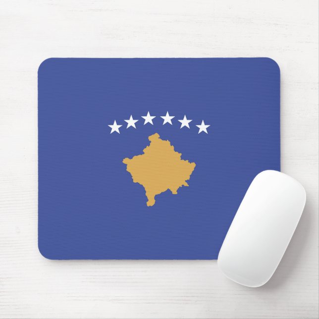 Alfombrilla De Ratón Bandera de Kosovo (Con ratón)