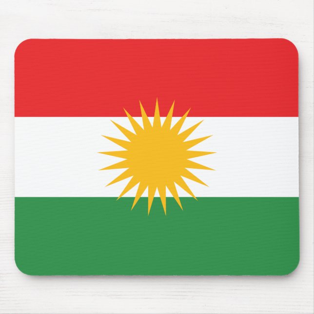 Alfombrilla De Ratón Bandera de Kurdistán (Frente)