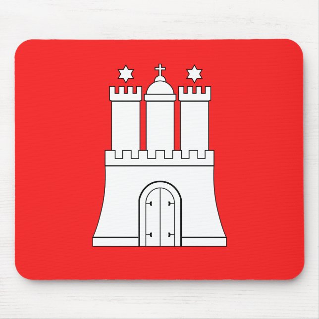 Alfombrilla De Ratón Bandera de la almohadilla del ratón de Hamburgo (Frente)