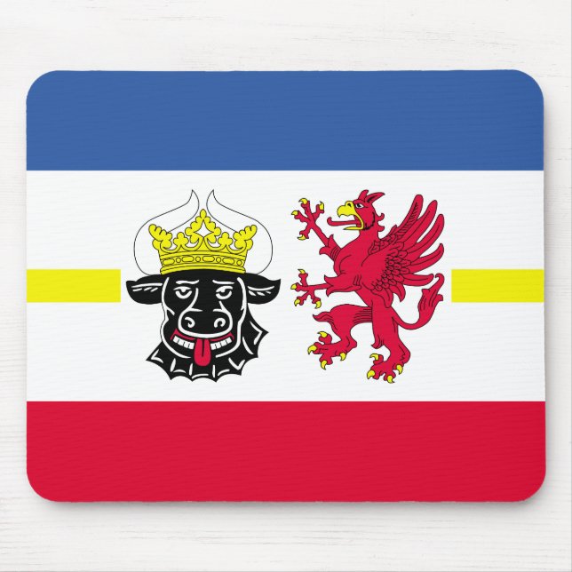 Alfombrilla De Ratón Bandera de la almohadilla del ratón Mecklenburg-We (Frente)