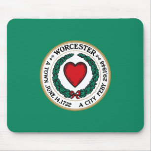 Alfombrilla De Ratón Bandera de la ciudad de Worcester (Massachusetts)