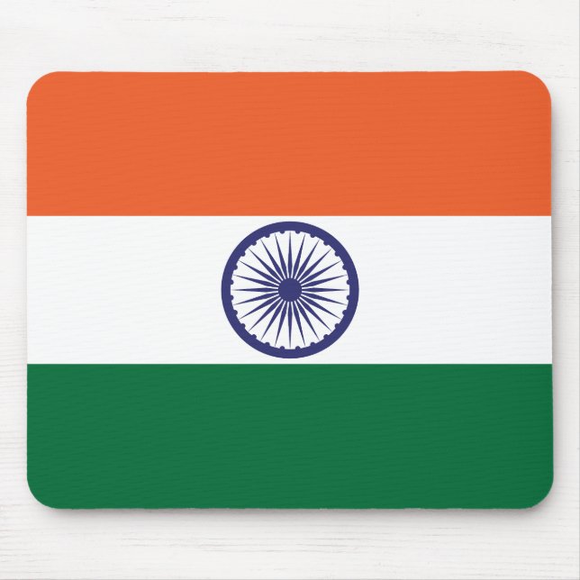 Alfombrilla De Ratón Bandera de la India (Frente)