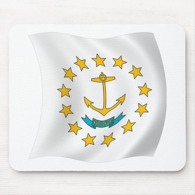 Alfombrilla De Ratón Bandera de la isla Rhode Mousepad (Frente)