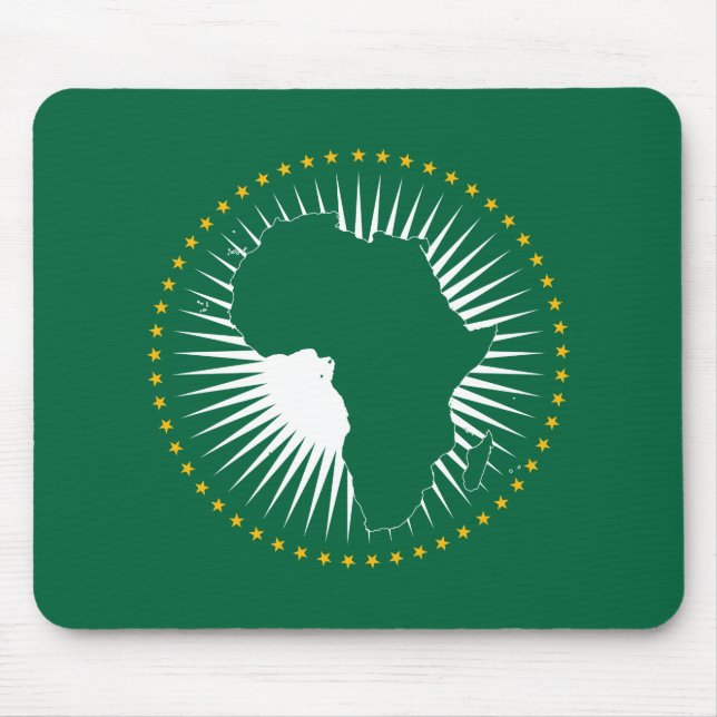 Alfombrilla De Ratón Bandera de la Unión Africana (África) (Panafrica) (Frente)