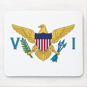 Alfombrilla De Ratón Bandera de las Islas Vírgenes de Estados Unidos
