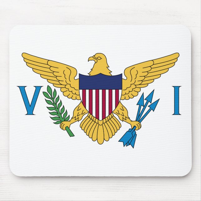 Alfombrilla De Ratón Bandera de las Islas Vírgenes de los Estados Unido (Frente)