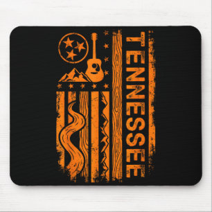 Alfombrilla De Ratón Bandera de las montañas de la guitarra de Tennesse