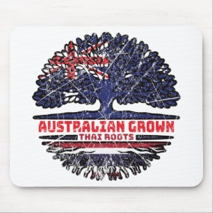Alfombrilla De Ratón Bandera de las raíces del árbol de Tailandia y Aus