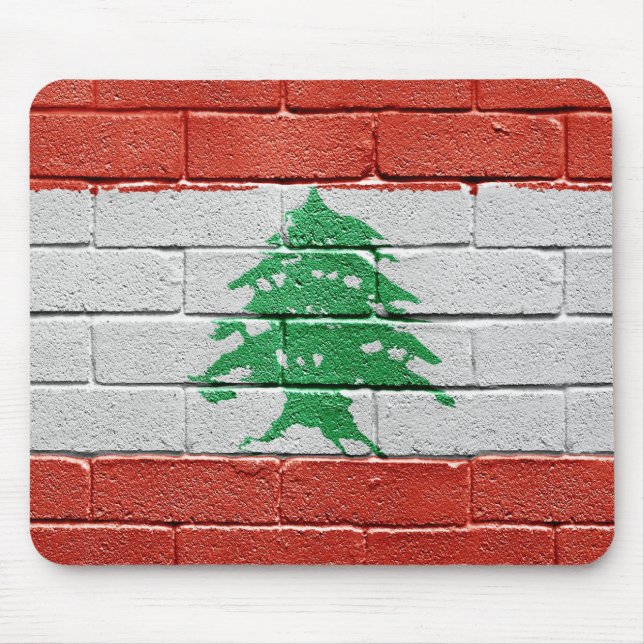 Alfombrilla De Ratón Bandera de Líbano (Frente)
