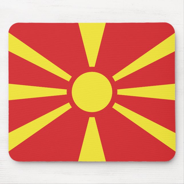 Alfombrilla De Ratón Bandera de Macedonia del Norte (Frente)
