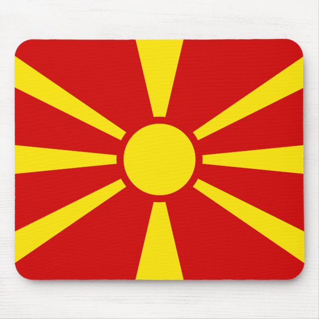 Alfombrilla De Ratón Bandera de Macedonia (macedonia) (Frente)