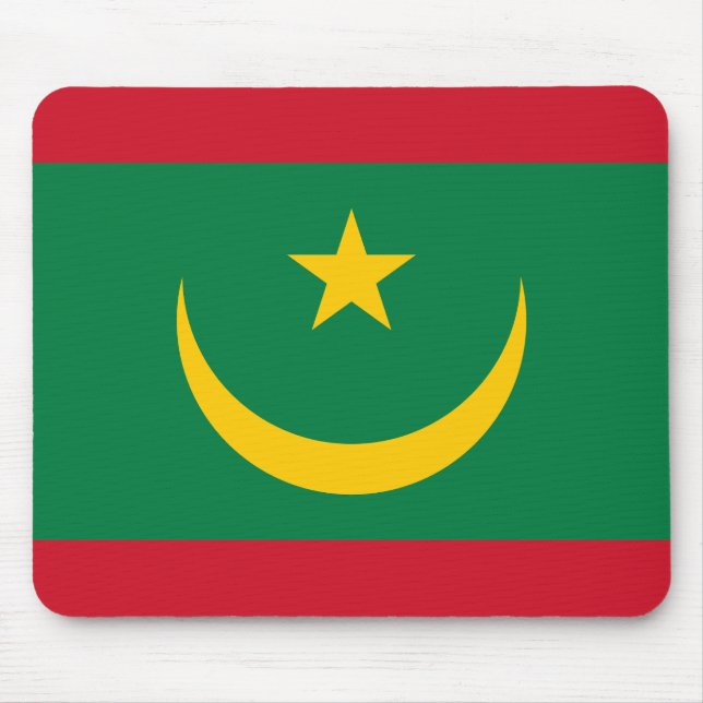 Alfombrilla De Ratón Bandera de Mauritania (Frente)