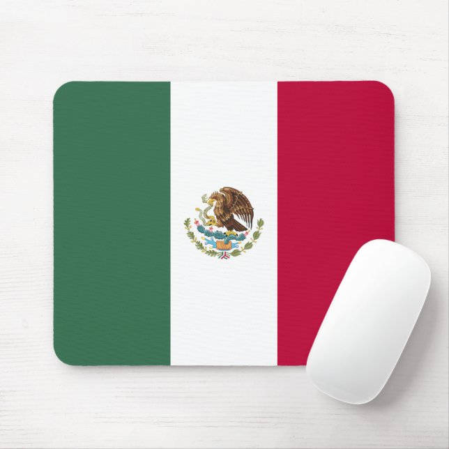 Alfombrilla De Ratón Bandera de México (Con ratón)