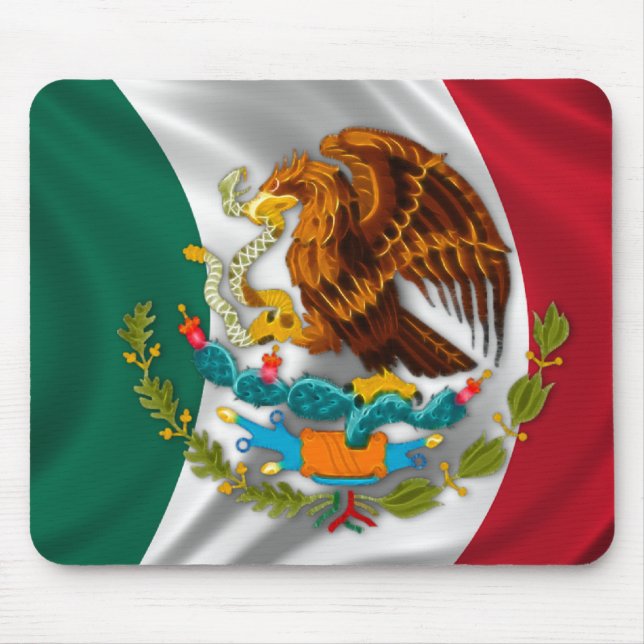 Alfombrilla De Ratón Bandera de México, escudo de armas (Frente)