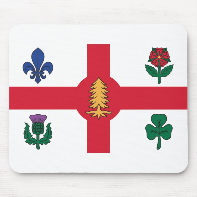 Alfombrilla De Ratón Bandera de Montreal, Quebec (Frente)