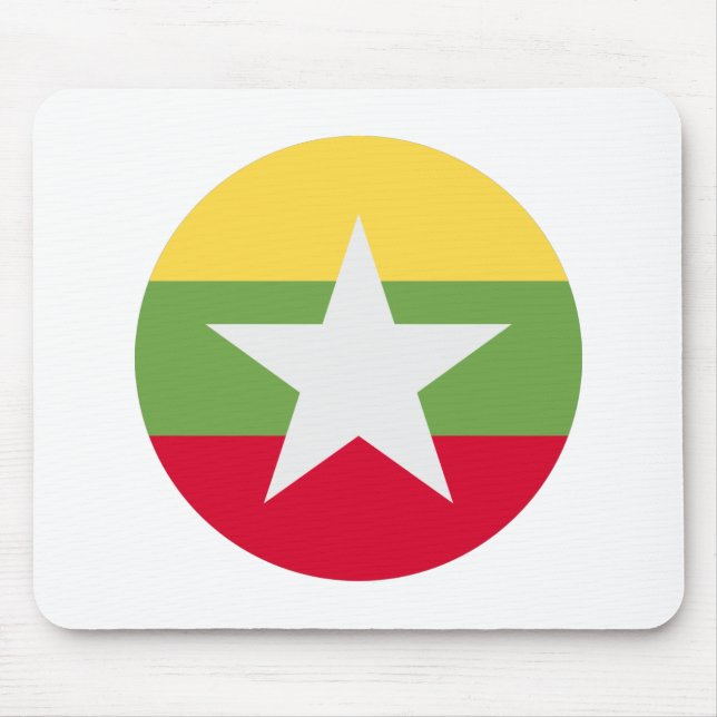 Alfombrilla De Ratón Bandera de Myanmar (Frente)