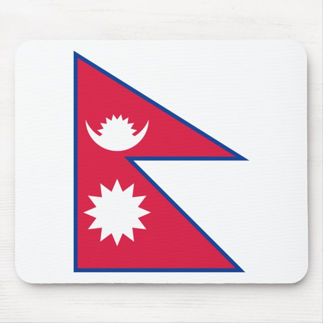 Alfombrilla De Ratón Bandera de Nepal (nepalés) (Frente)