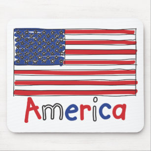 Alfombrilla De Ratón Bandera de niños de Estados Unidos