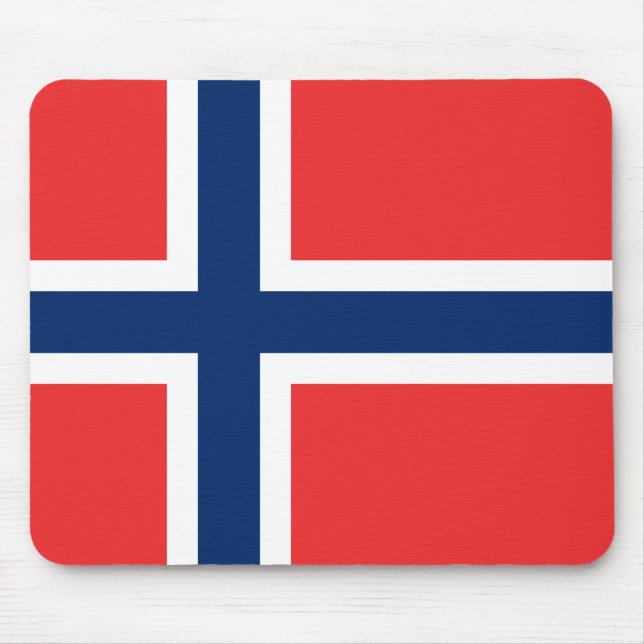 Alfombrilla De Ratón Bandera de Noruega (noruego) (Frente)