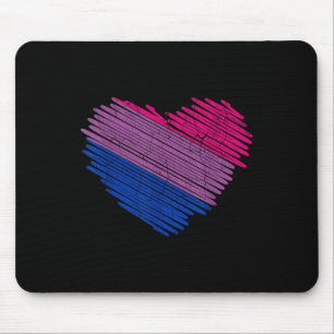 Alfombrilla De Ratón Bandera de orgullo bisexual Lgbt Corazón de orgull