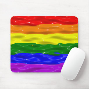 Alfombrilla De Ratón Bandera de orgullo de SlipperyJoe's brillo líquido