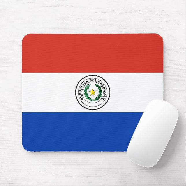 Alfombrilla De Ratón Bandera de Paraguay (Con ratón)