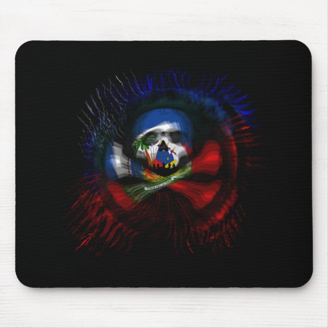 Alfombrilla De Ratón Bandera de pirata haitiana (Frente)
