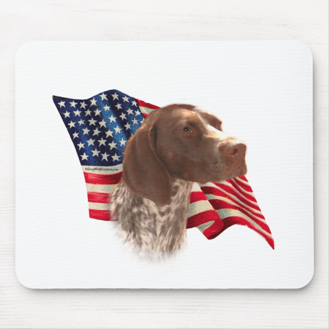 Alfombrilla De Ratón Bandera de puntero alemana de Shorthaire (Frente)