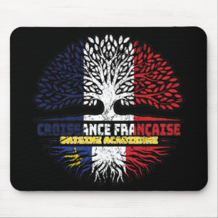 Alfombrilla De Ratón Bandera de raíces de árbol francés Acadia Acadian