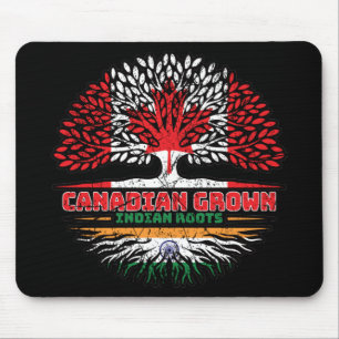 Alfombrilla De Ratón Bandera de raíces de árboles de Canadá de India ca