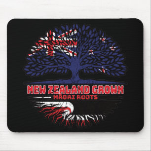Alfombrilla De Ratón Bandera de raíces maoríes neozelandesas de árbol d