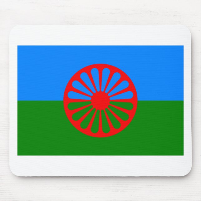 Alfombrilla De Ratón Bandera de Roma (bandera Romani) (Frente)