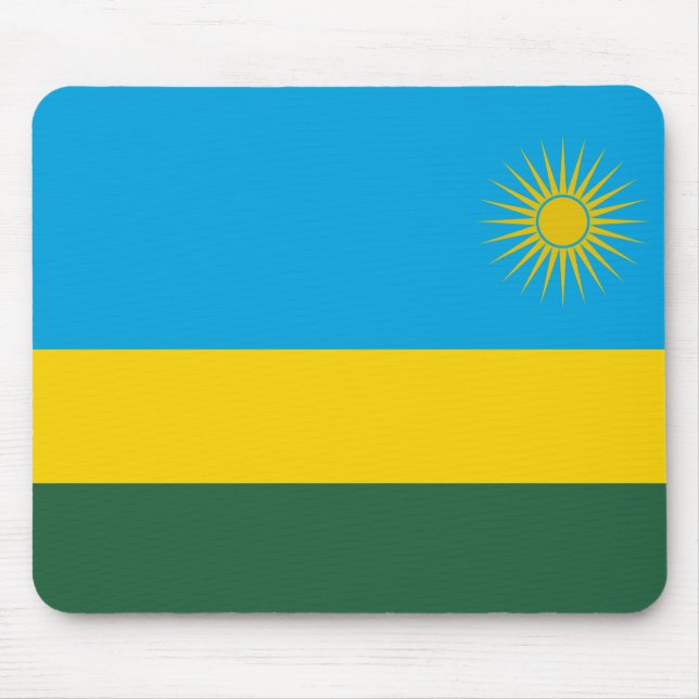 Alfombrilla De Ratón Bandera de Ruanda (Frente)