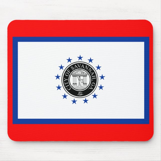 Alfombrilla De Ratón Bandera de Savannah (Georgia) (Frente)