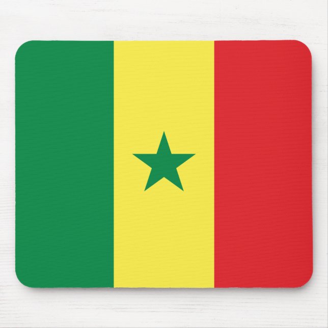 Alfombrilla De Ratón Bandera de Senegal (Frente)