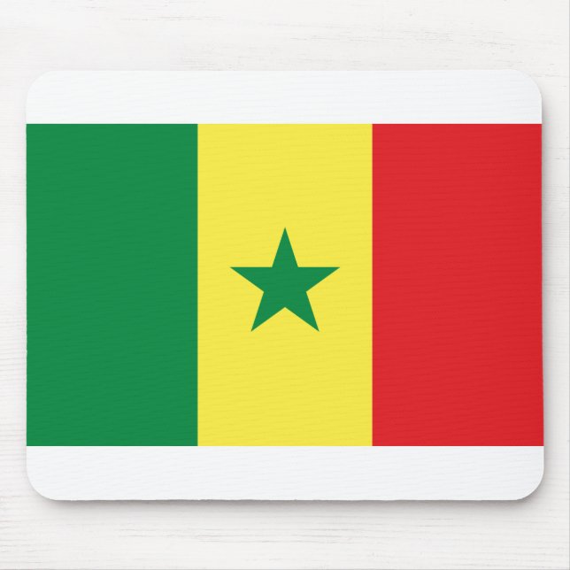 Alfombrilla De Ratón Bandera de Senegal (Frente)