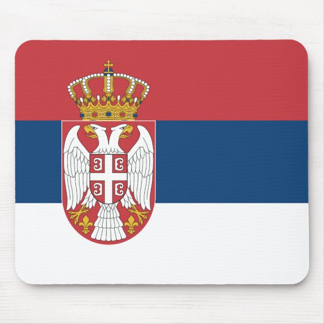 Alfombrilla De Ratón Bandera de Serbia (Frente)