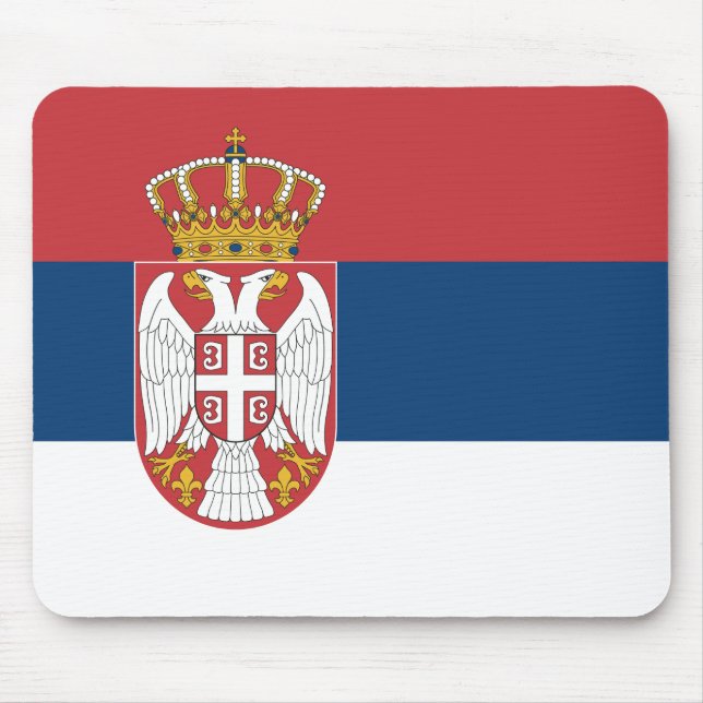 Alfombrilla De Ratón Bandera de Serbia (serbia) (Frente)
