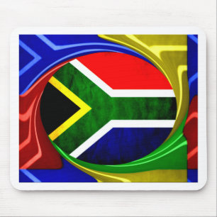 Alfombrilla De Ratón Bandera de Sudáfrica: Dinámico Swirl Motif
