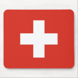 Alfombrilla De Ratón Bandera de Suiza<br><div class="desc">Bandera patriótica de Suiza.</div>