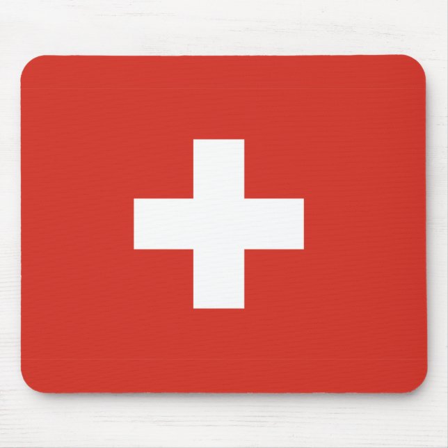 Alfombrilla De Ratón Bandera de Suiza Mousepad (Frente)