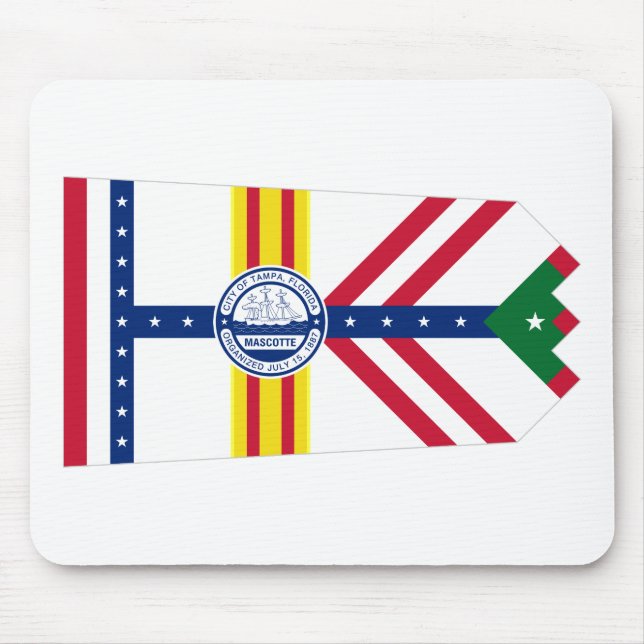 Alfombrilla De Ratón Bandera de Tampa, almohadilla del ratón de Florida (Frente)