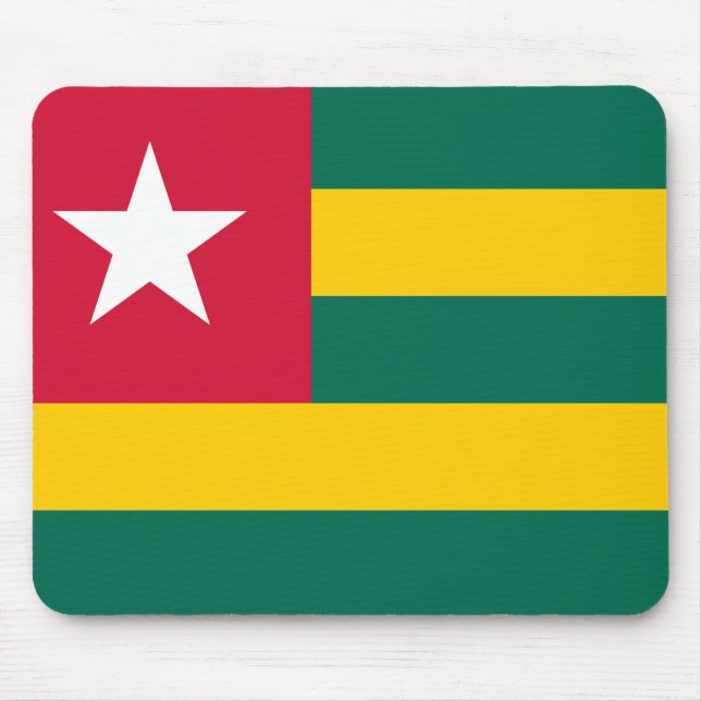 Alfombrilla De Ratón Bandera de Togo (Frente)