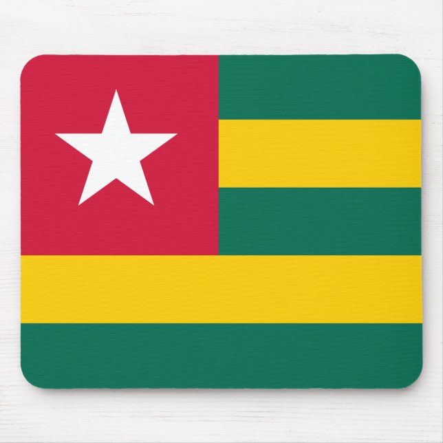 Alfombrilla De Ratón Bandera de Togo (Frente)