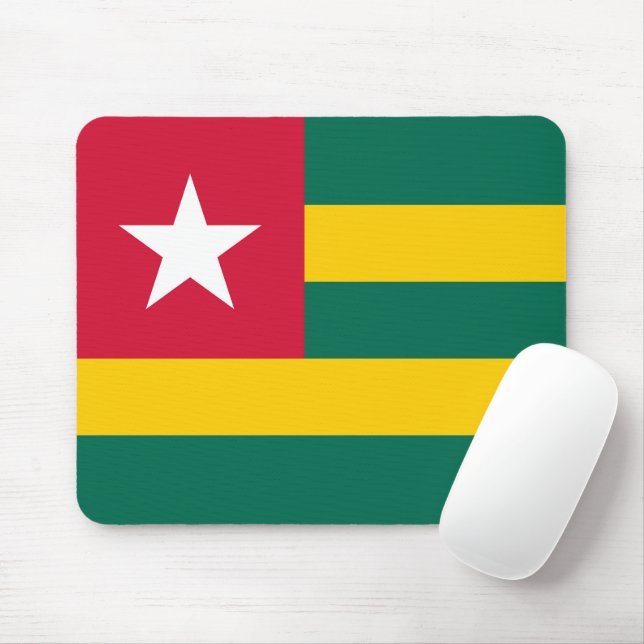 Alfombrilla De Ratón Bandera de Togo (Con ratón)